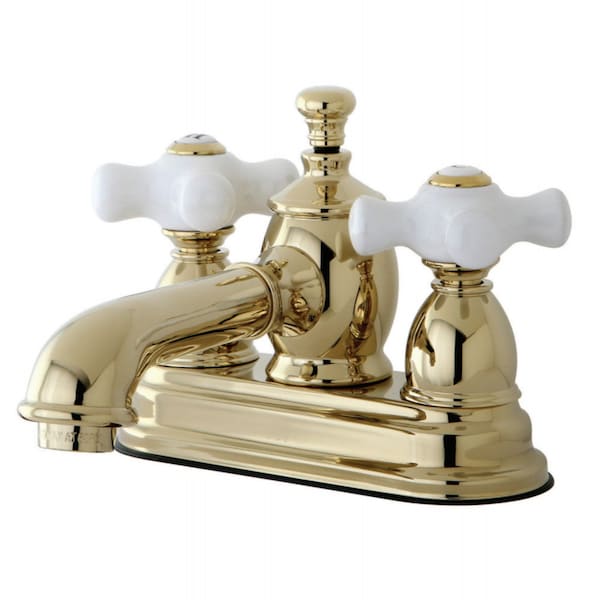 KS7002PX 4" Centerset Bathroom Faucet, Polished Brass